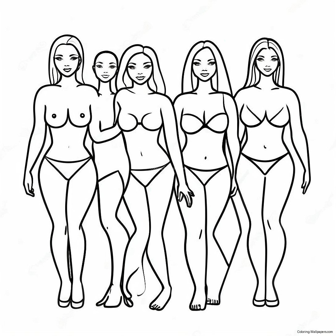 Diverse Body Shapes Coloring Page 51425