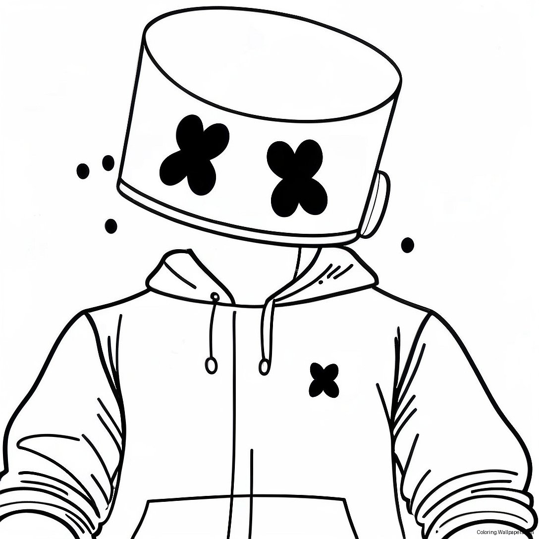 Dj Marshmello Färgläggningssida 24203