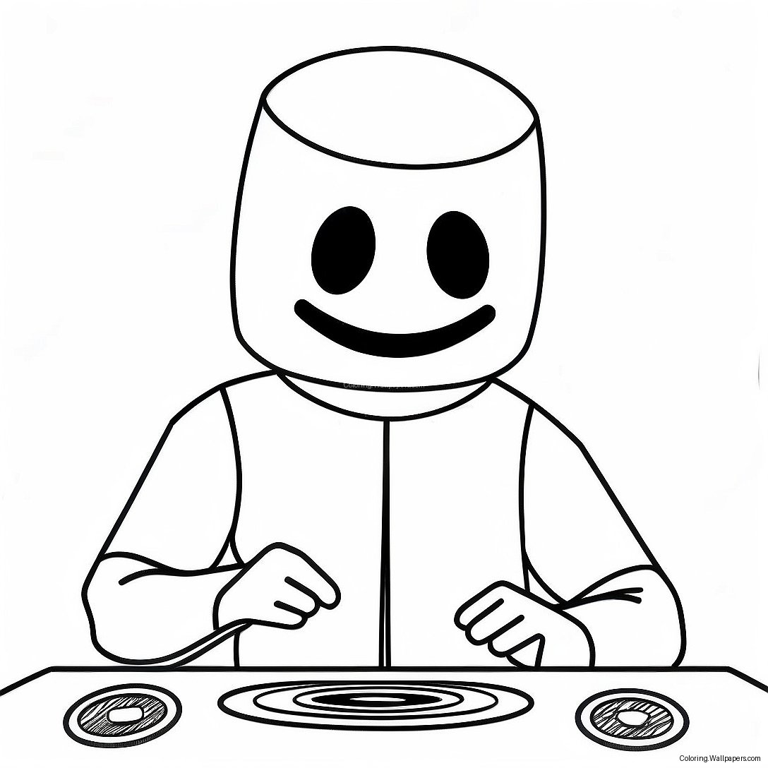 Dj Marshmello Färgläggningssida 24204