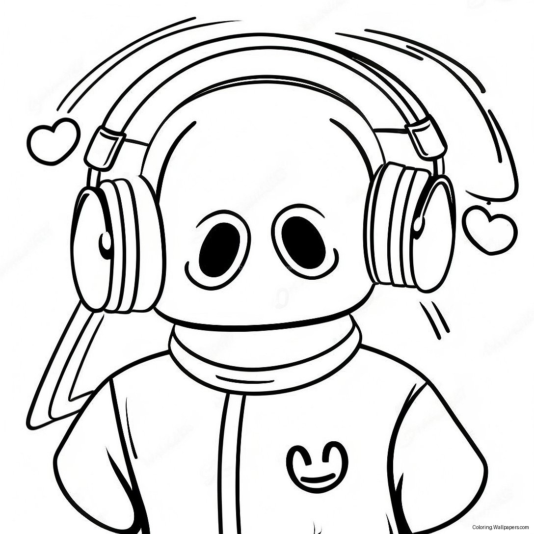 Dj Marshmello Mit Bunten Kopfhörern Ausmalbild 24184