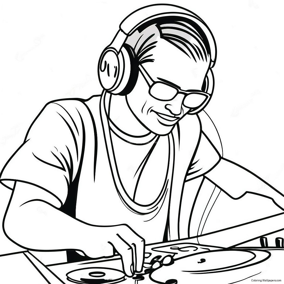 Dj Musik Mixing Ausmalbild 35099