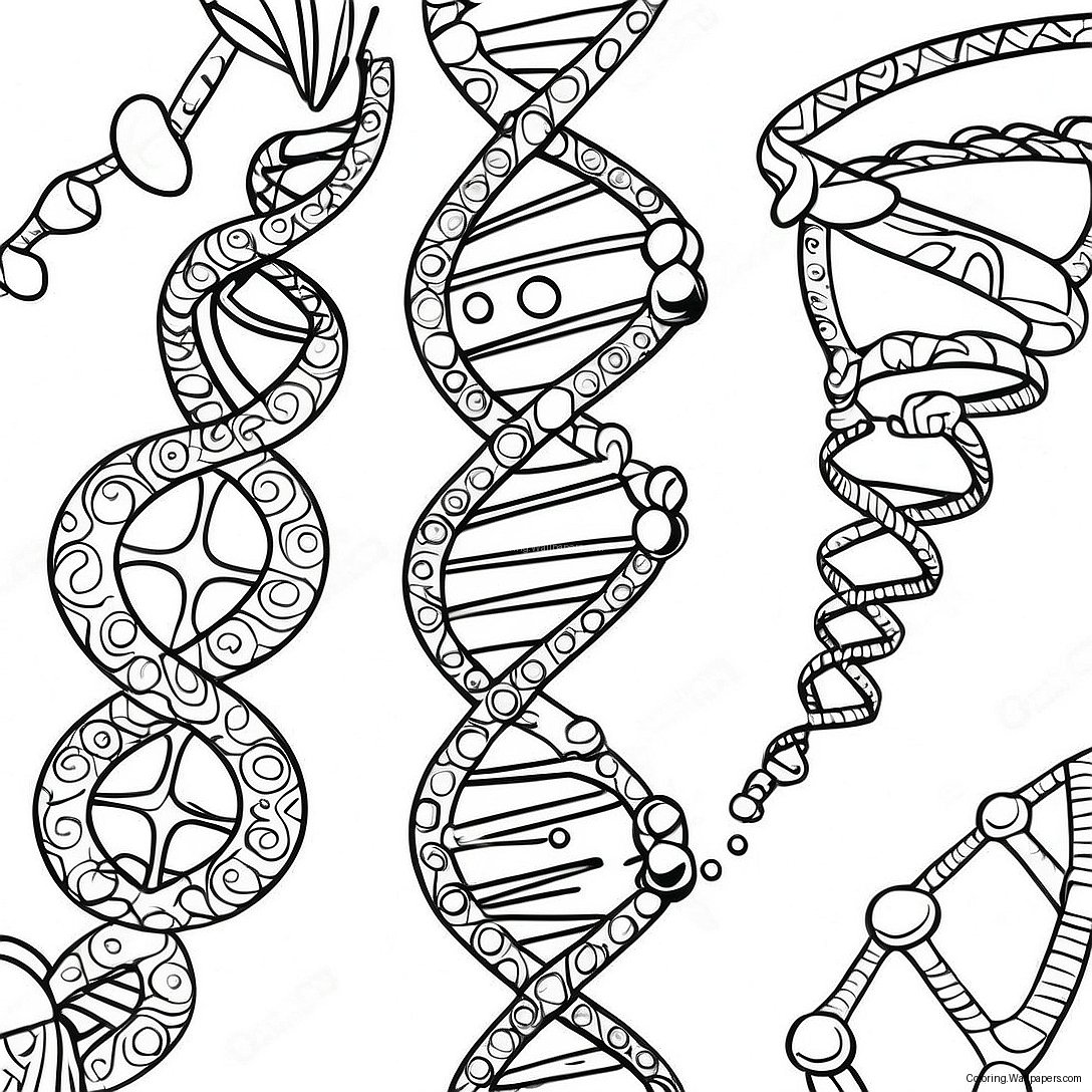 Dna Dobbel Helix Fargeleggingsark 23132