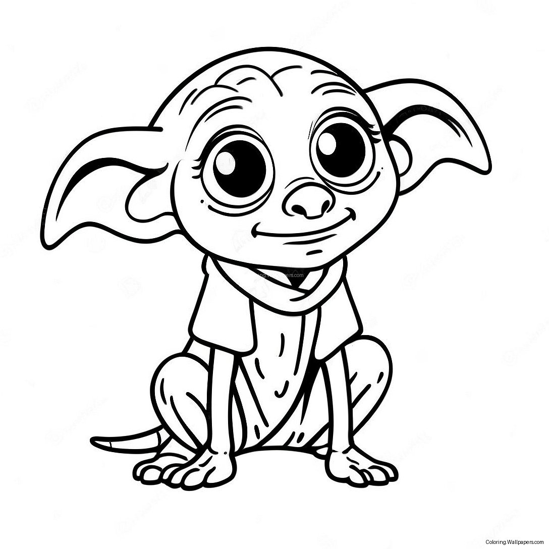 Página Para Colorir Do Dobby, O Elfo Doméstico 32997