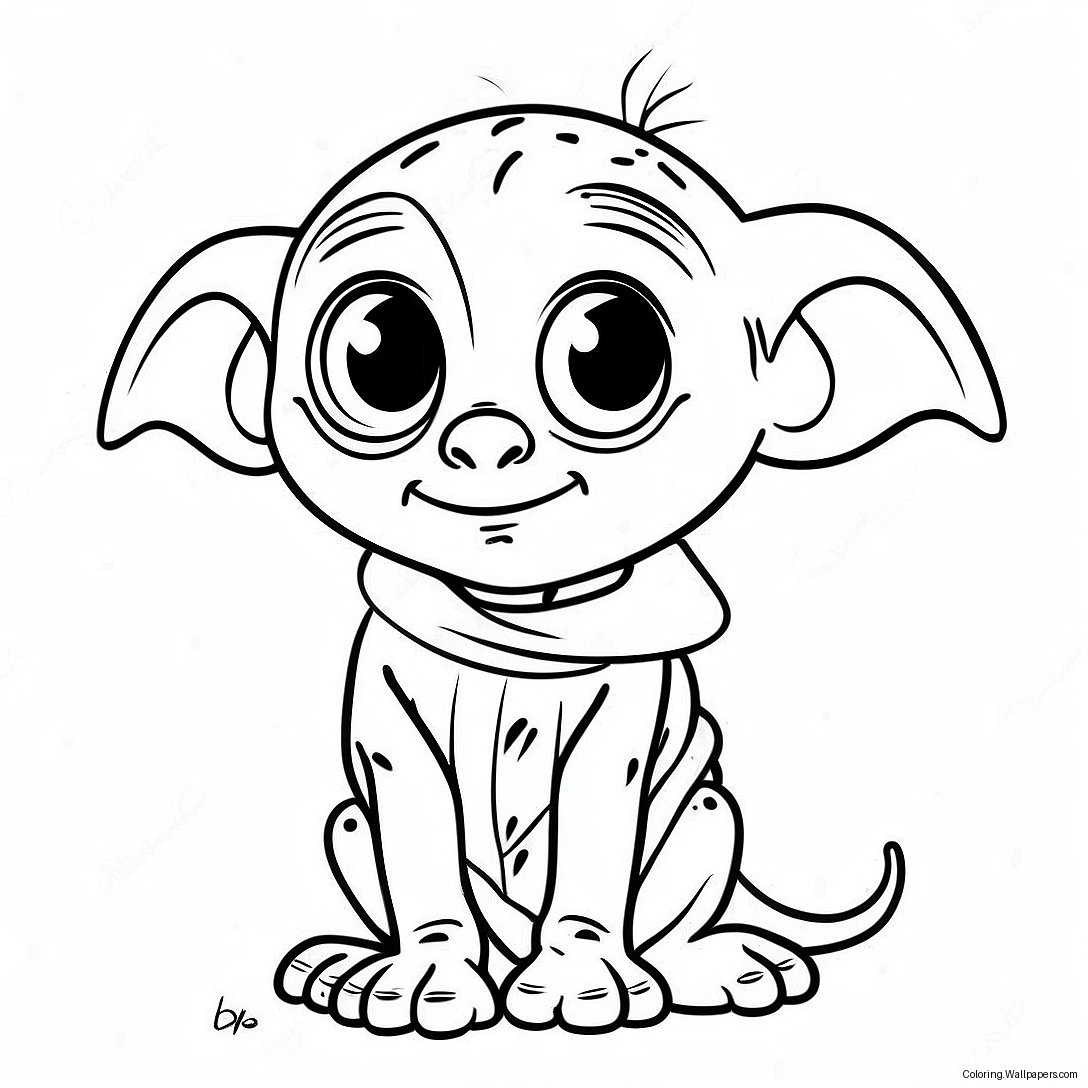 Página Para Colorir Do Dobby, O Elfo Doméstico 32998