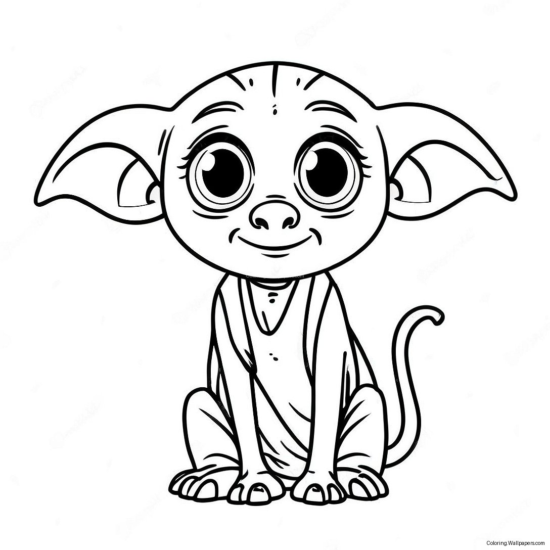 Page À Colorier De Dobby L'elfe De Maison 32999