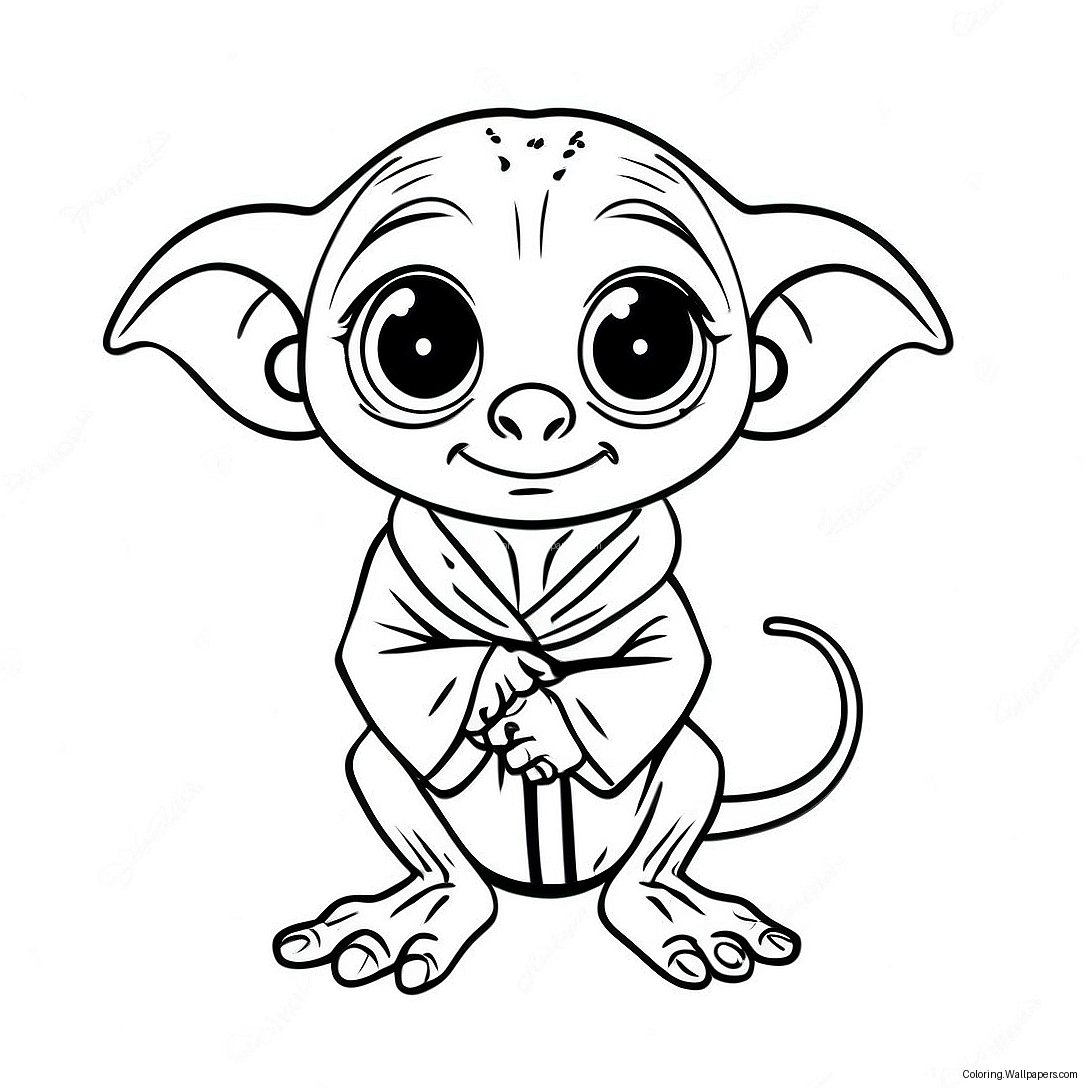 Página Para Colorir Do Dobby, O Elfo Doméstico 33000