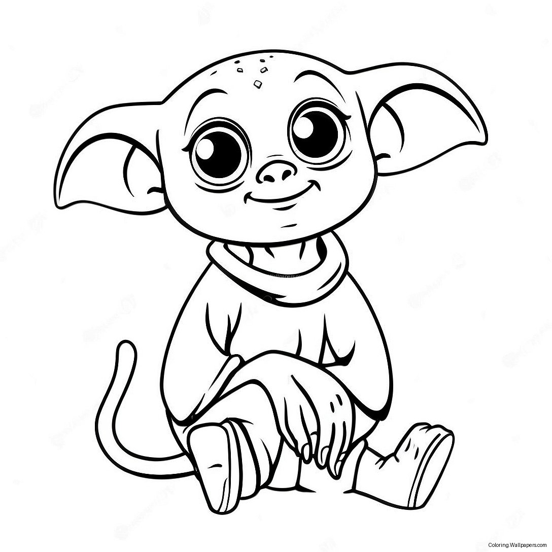 Página Para Colorear De Dobby Con Calcetines 33006