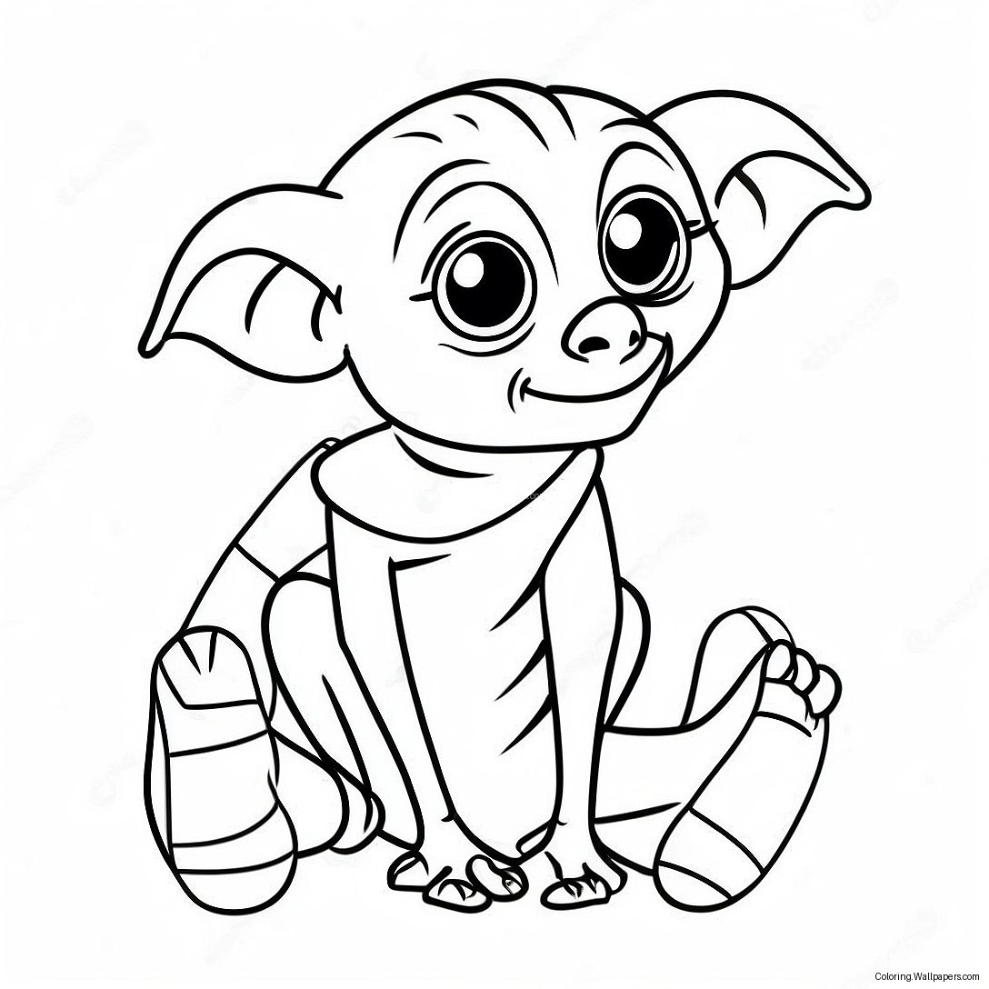 Dobby With Socks Coloring Page 33008