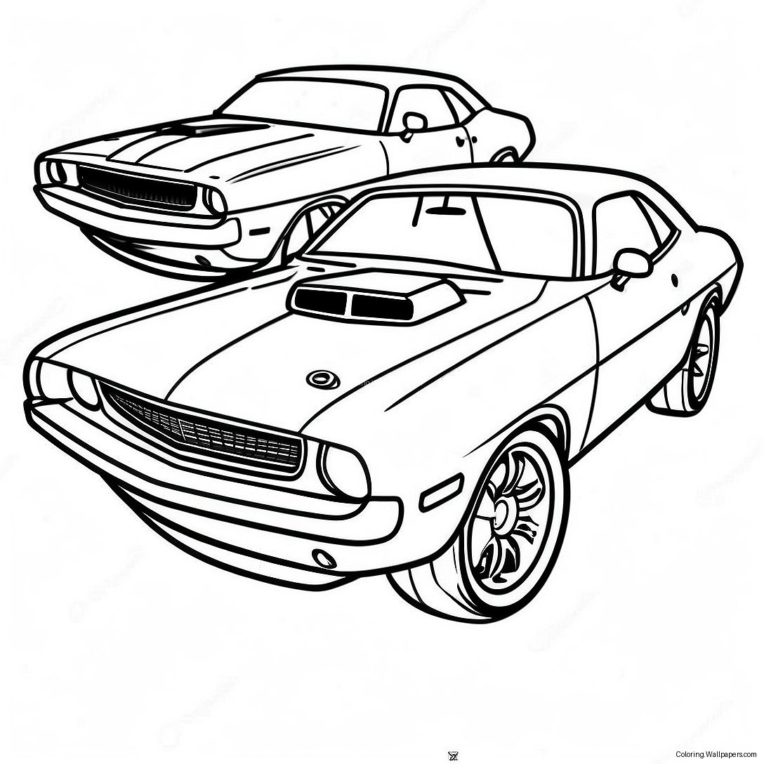 Página Para Colorear Del Dodge Challenger 24232