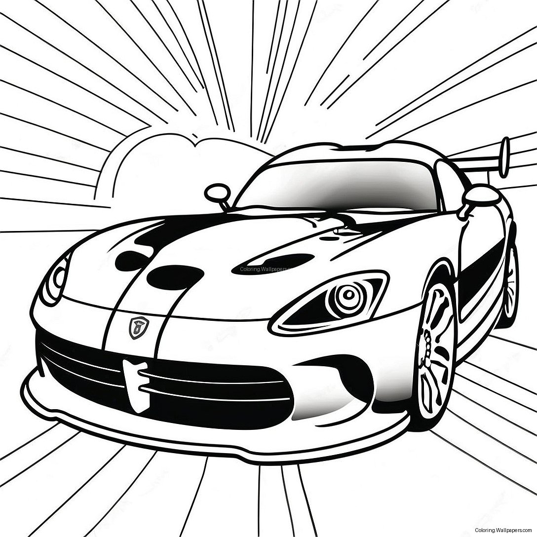 Dodge Viper Sportsbil Fargeleggingsark 41139