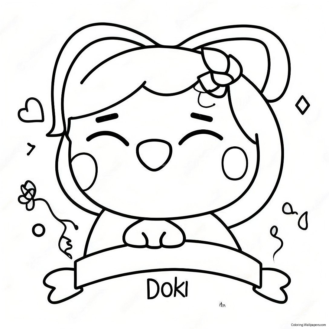 Doki Doki Literature Club Logo Coloring Page 28942