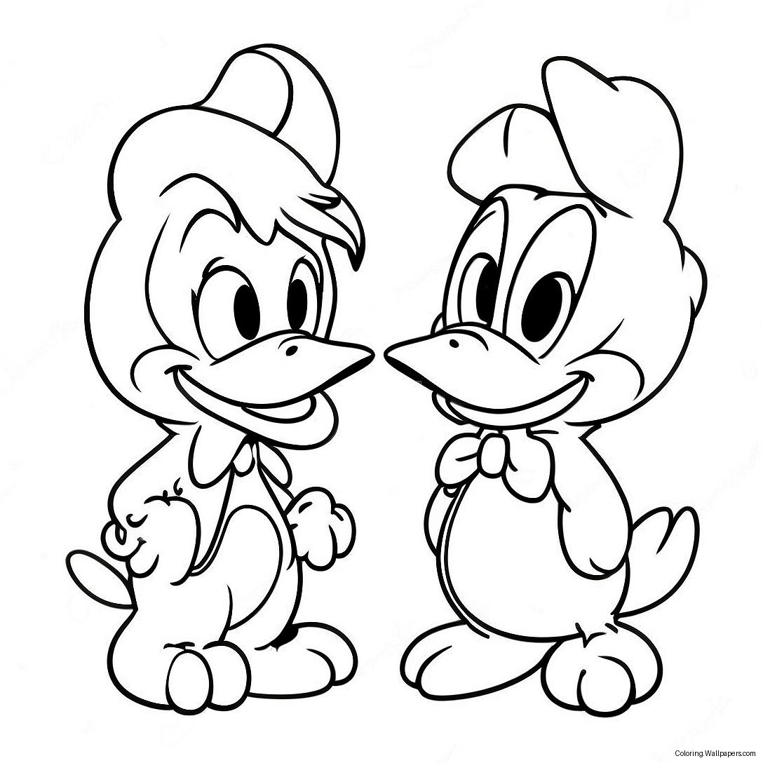 Pagini De Colorat Cu Donald Și Daisy Duck 41949