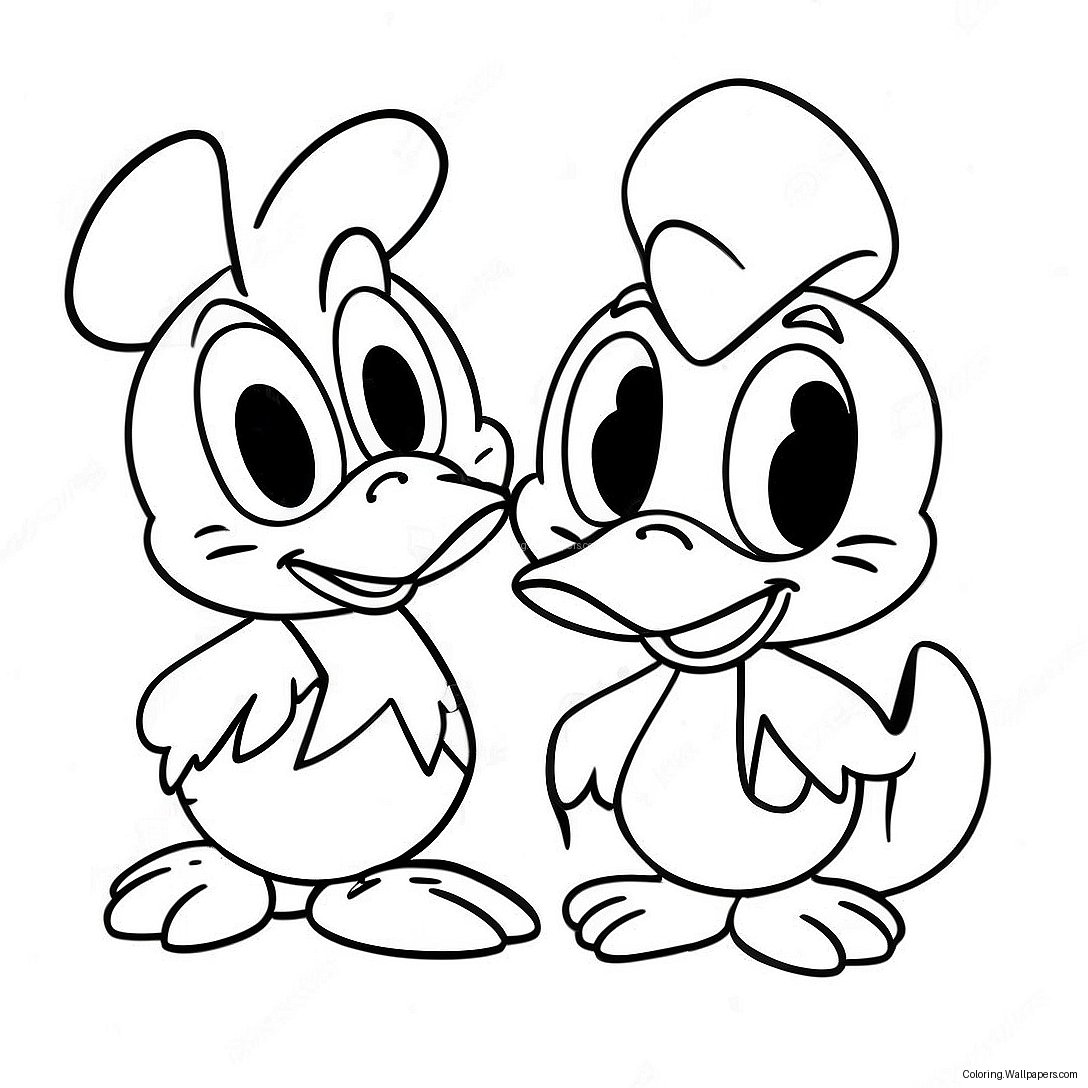 Pagini De Colorat Cu Donald Și Daisy Duck 41951