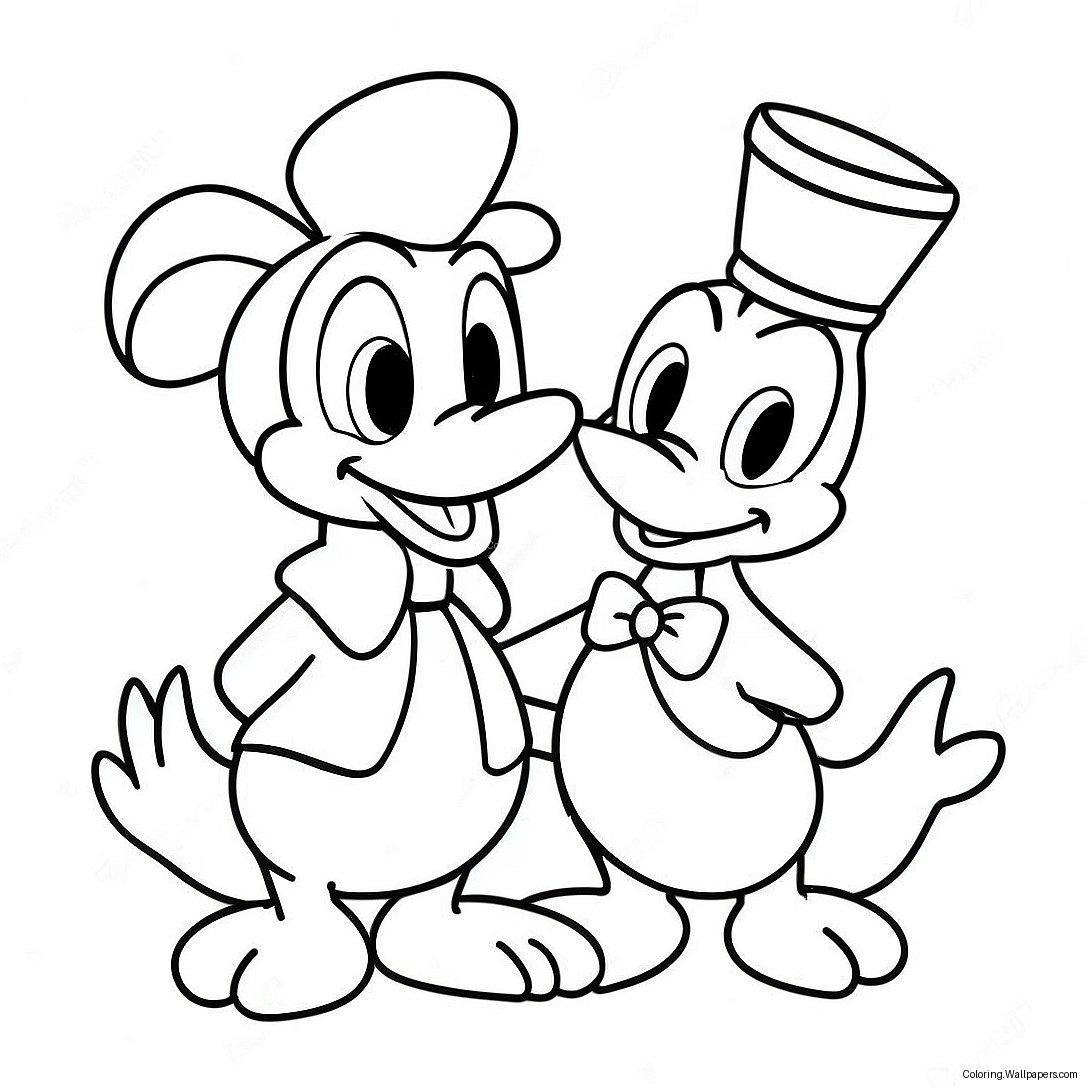 Página Para Colorir Do Pato Donald E Da Margarida 41952