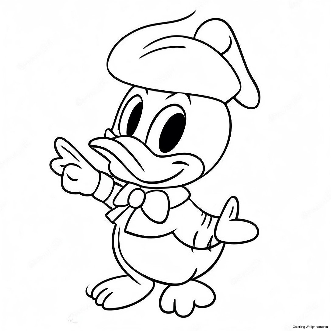 Donald Duck Christmas Coloring Page 49405