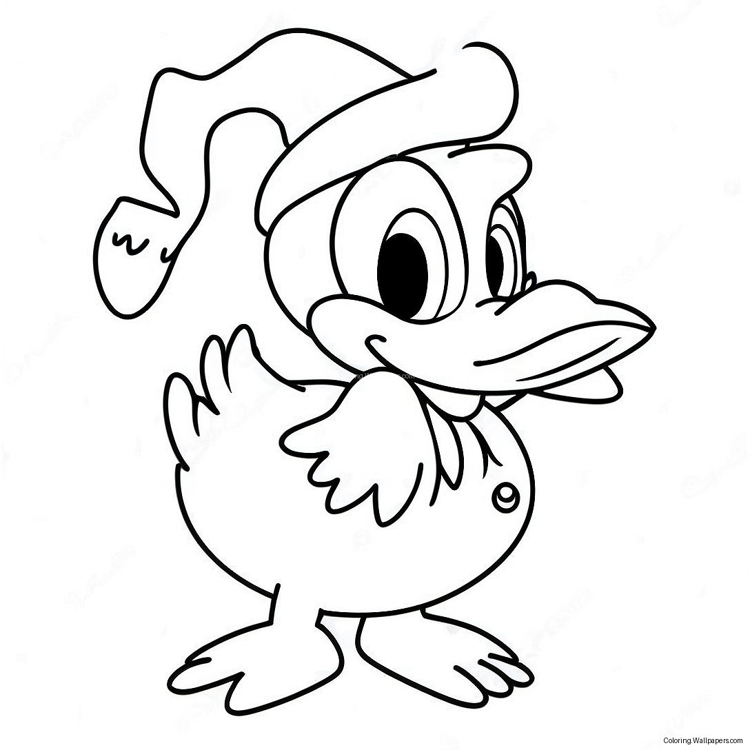 Donald Duck Weihnachts Ausmalbild 49407