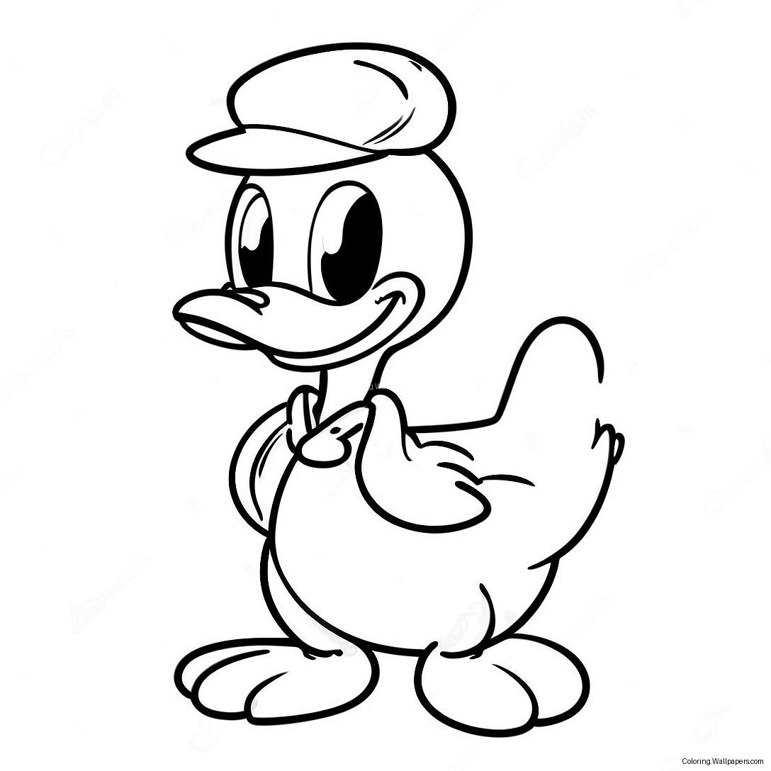 Página Para Colorear De Pato Donald 1344