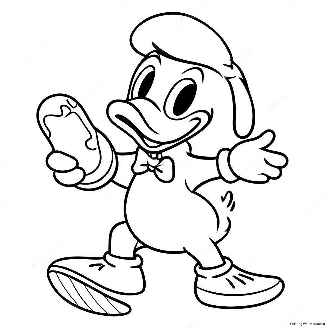 Donald Duck With Maracas Coloring Page 58350