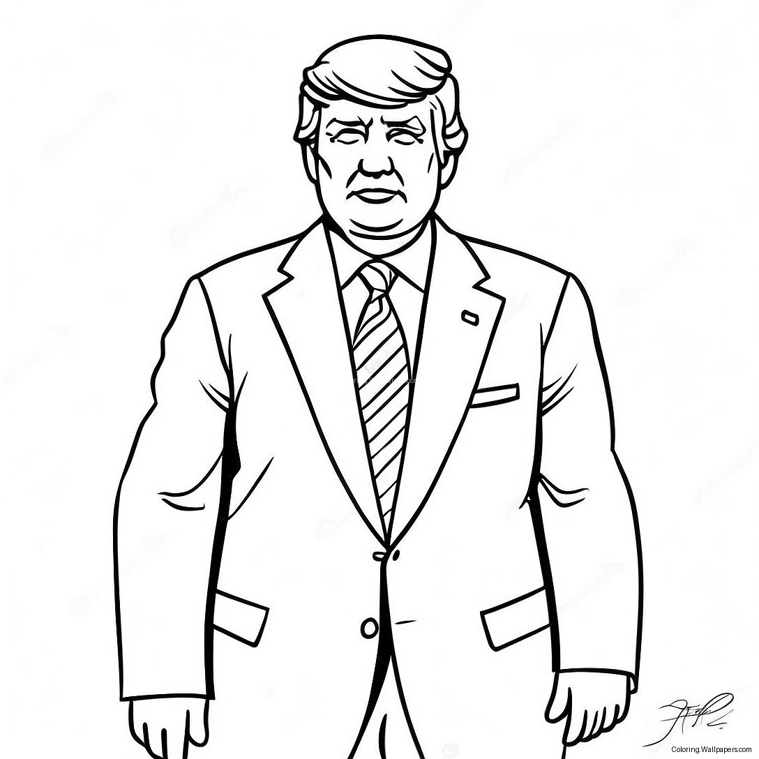 Donald Trump W Garniturze Do Kolorowania 24031