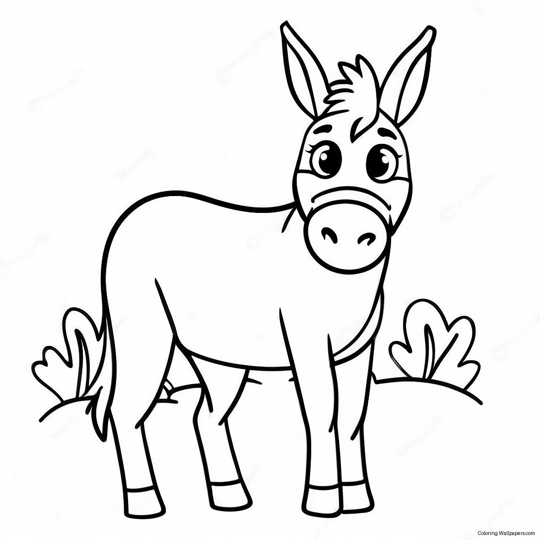 Donkey Coloring Page 11055