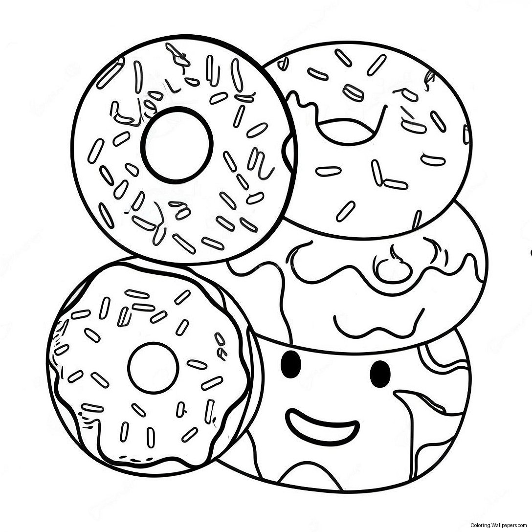 Donuts With Dad Coloring Page 37609