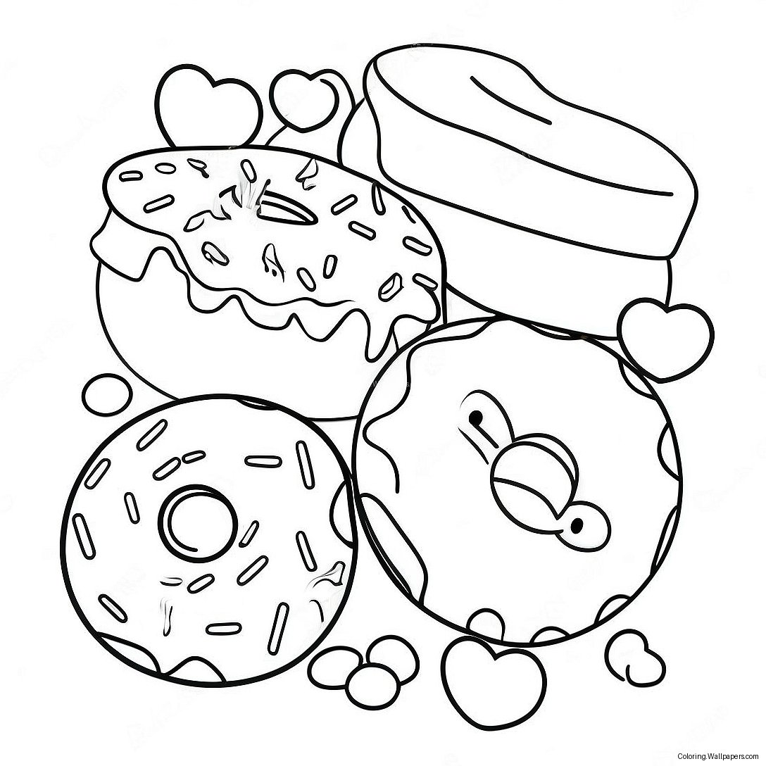 Donuts With Dad Coloring Page 37610