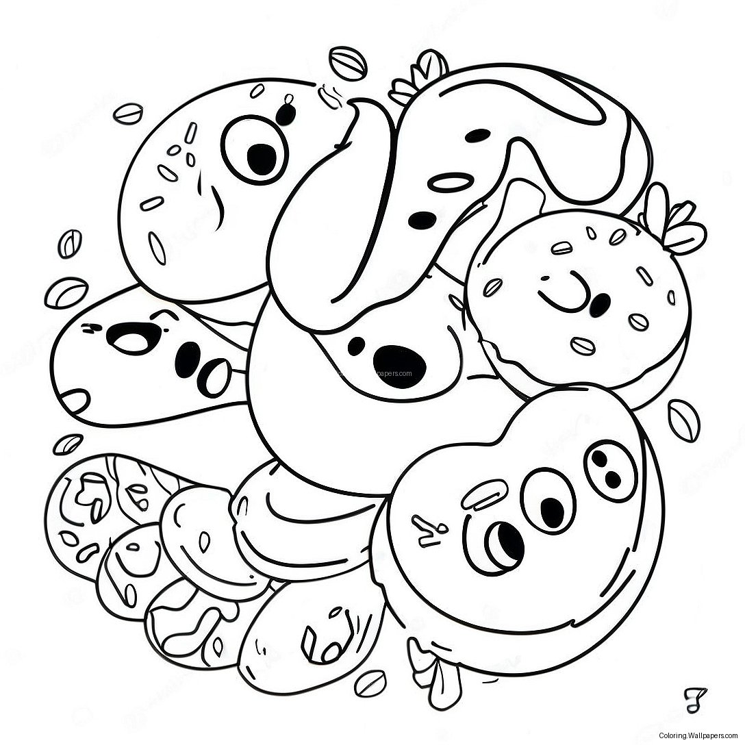 Donuts With Dad Coloring Page 37611