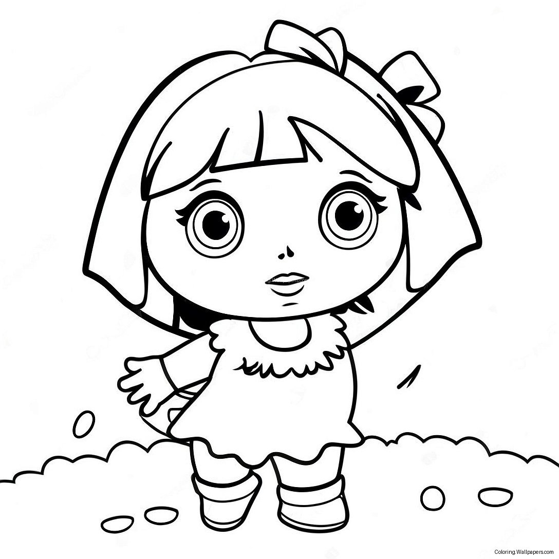 Dora Christmas Coloring Page 35471