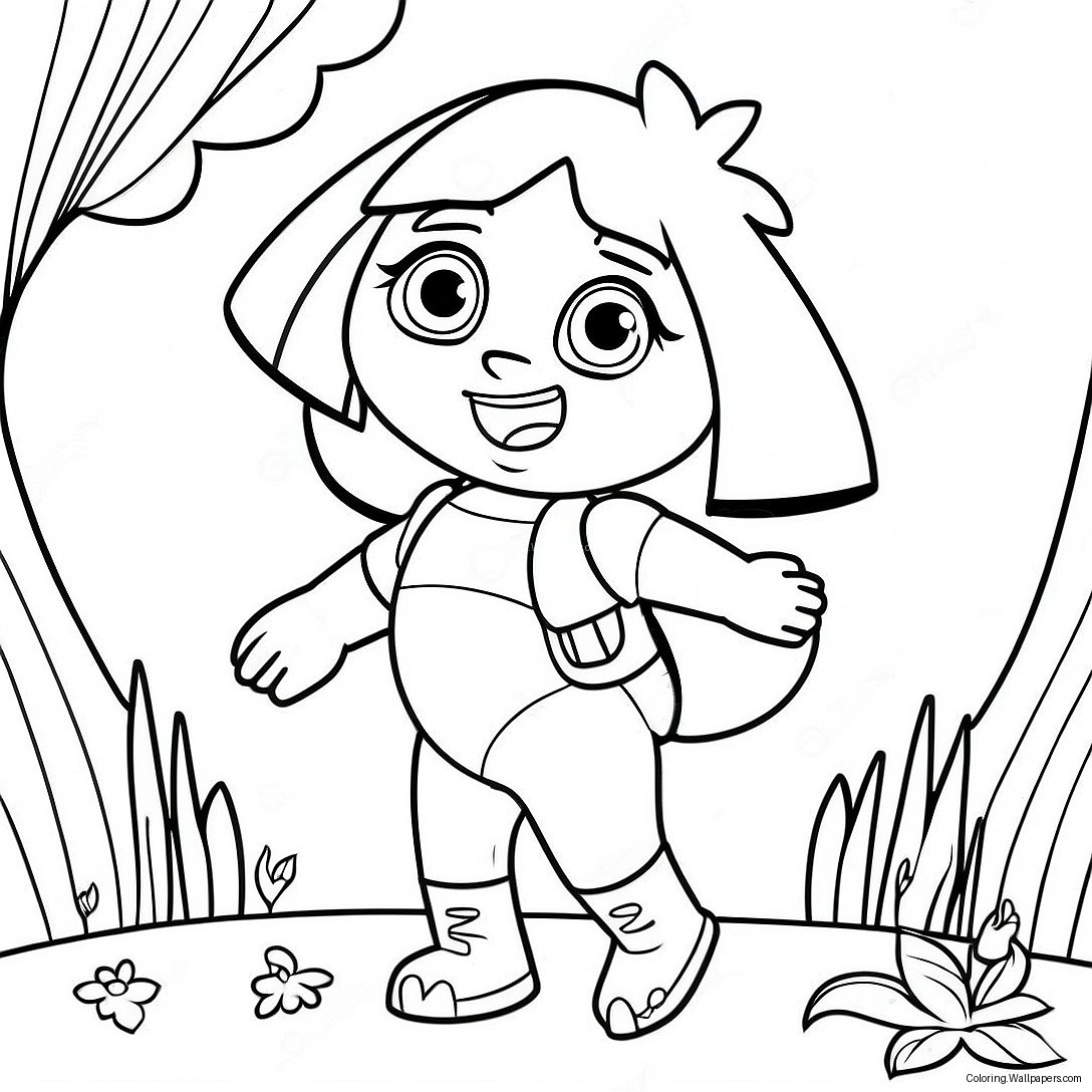 Dora The Explorer Coloring Page 19732