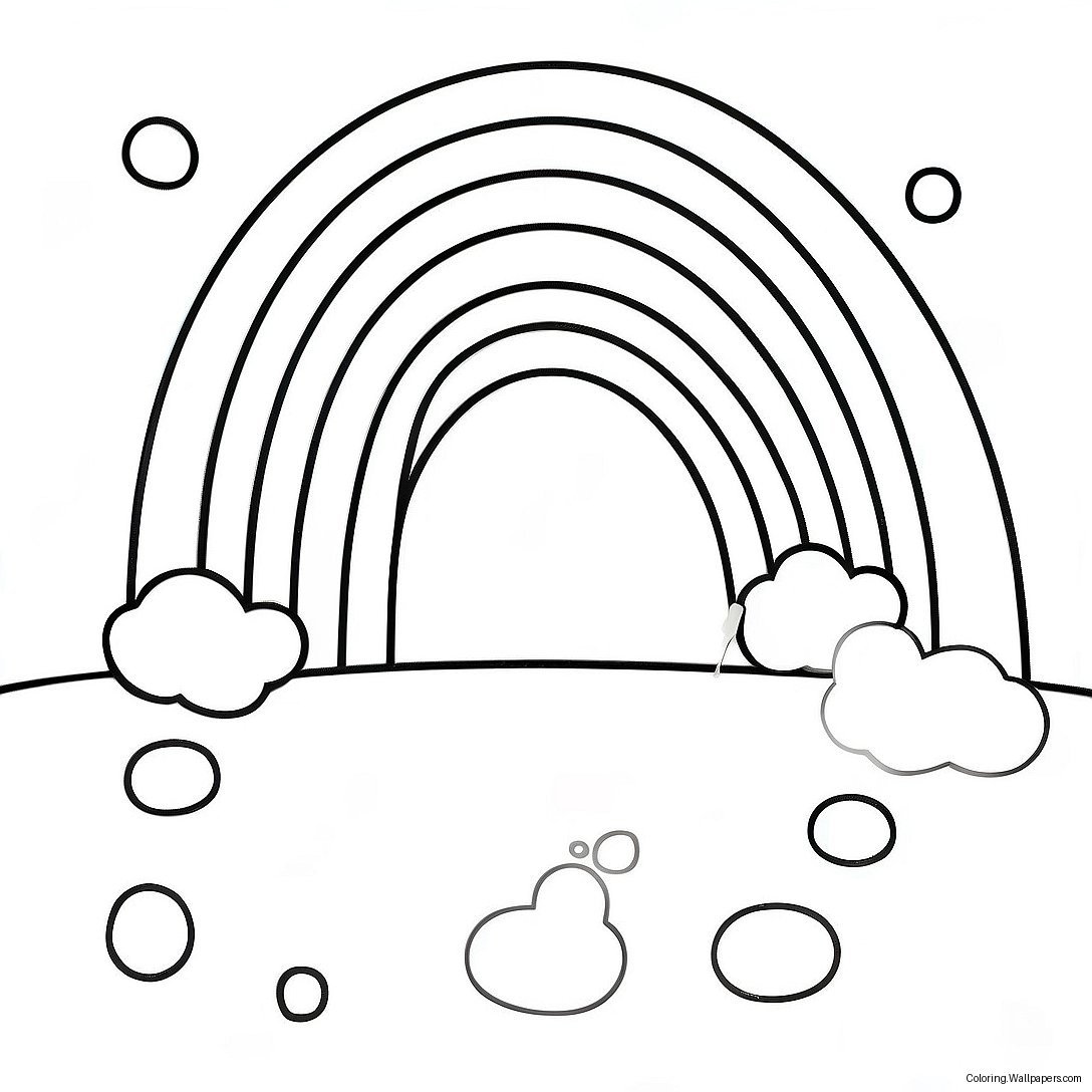 Dot Markers Rainbow Coloring Page 23450