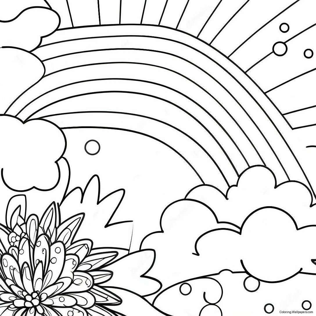 Dot Markers Rainbow Coloring Page 23451