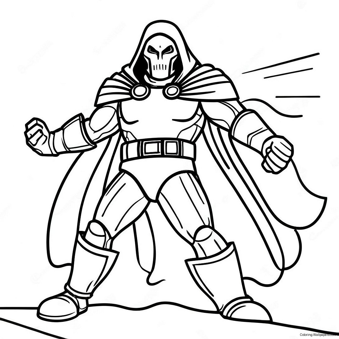 Página Para Colorir Do Dr. Doom Em Batalha 29103