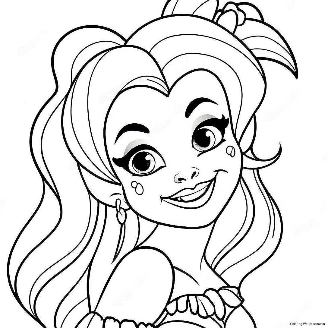 Draculaura With Sparkling Fangs Coloring Page 7912