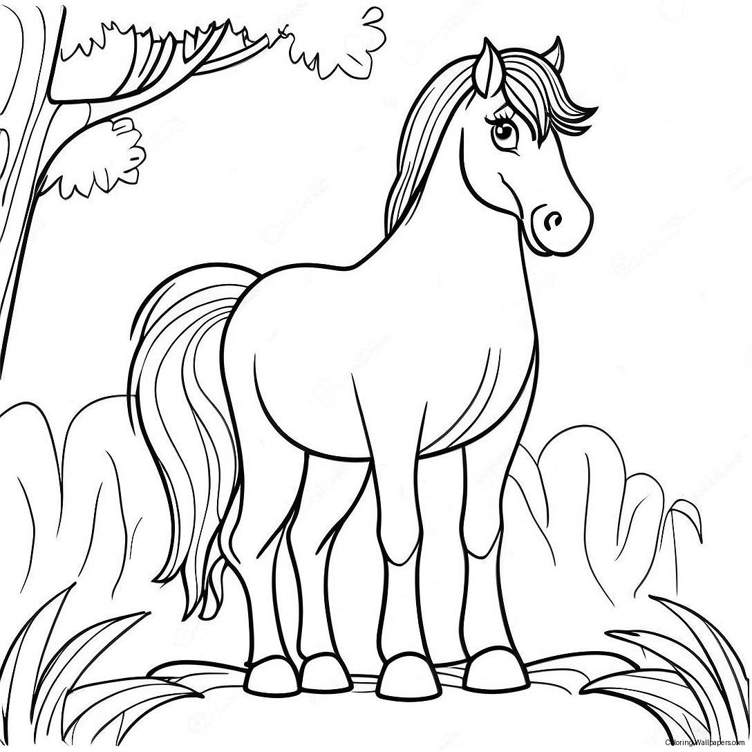 Draft Horse Coloring Page 43761