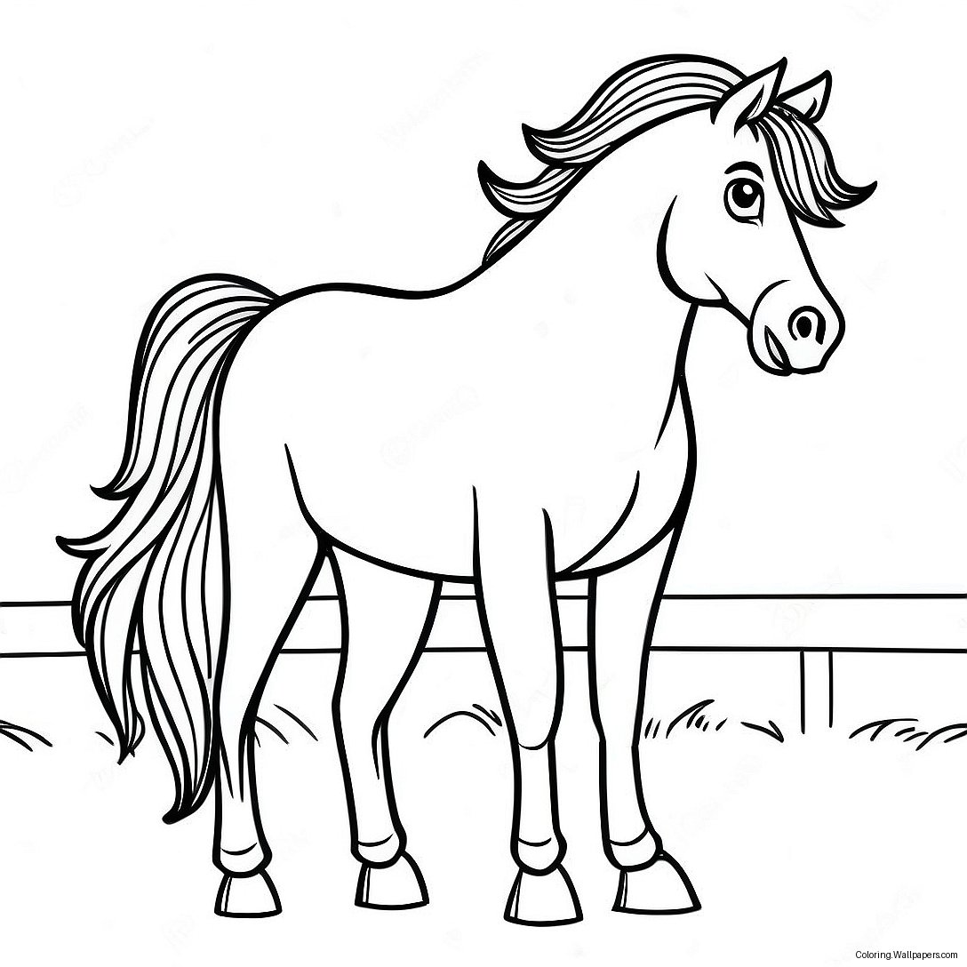 Draft Horse Coloring Page 43764