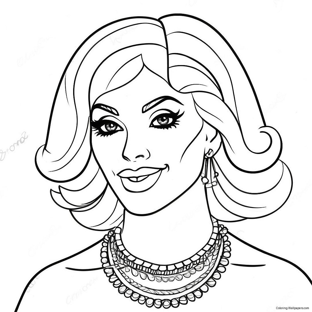 Drag Queen Coloring Page 38453