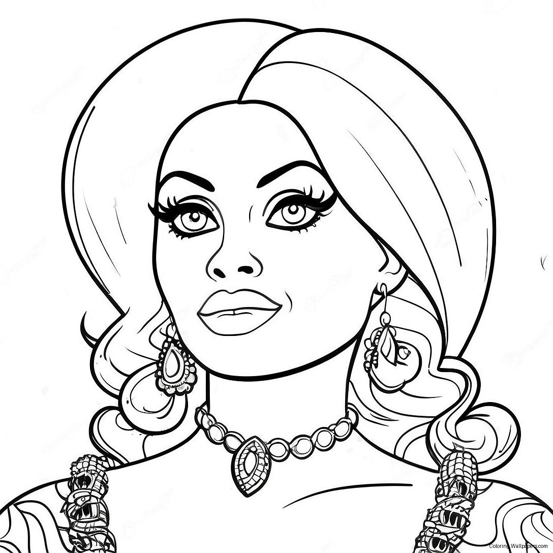 Drag Queen Coloring Page 38455