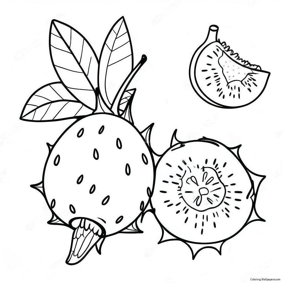 Dragon Fruit Coloring Page 27125