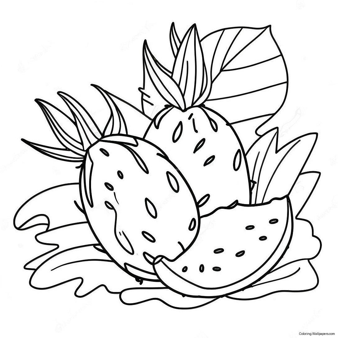 Dragon Fruit Coloring Page 27127