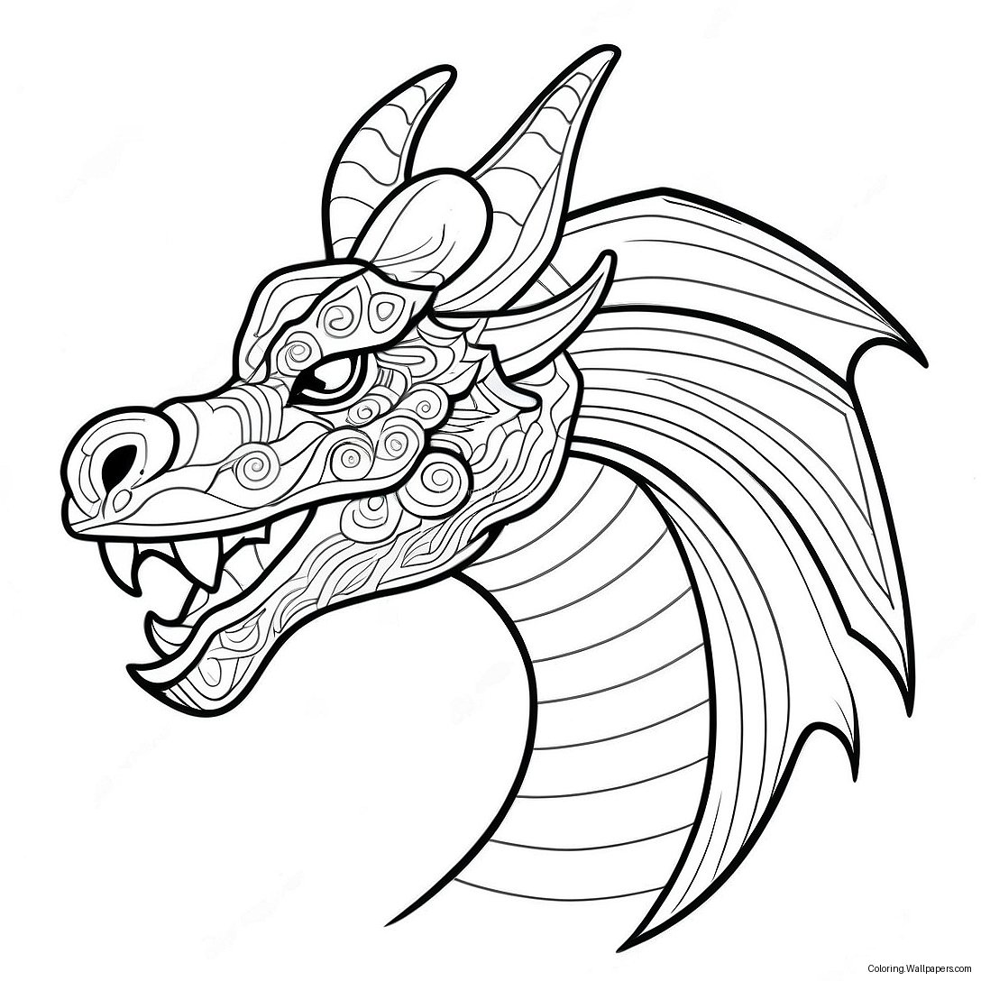 Dragon Head Coloring Page 41062