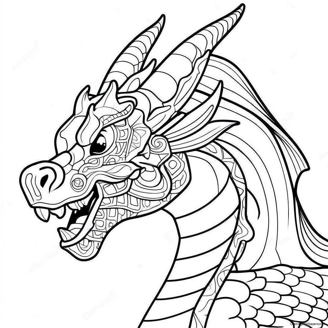 Dragon Head Coloring Page 41064