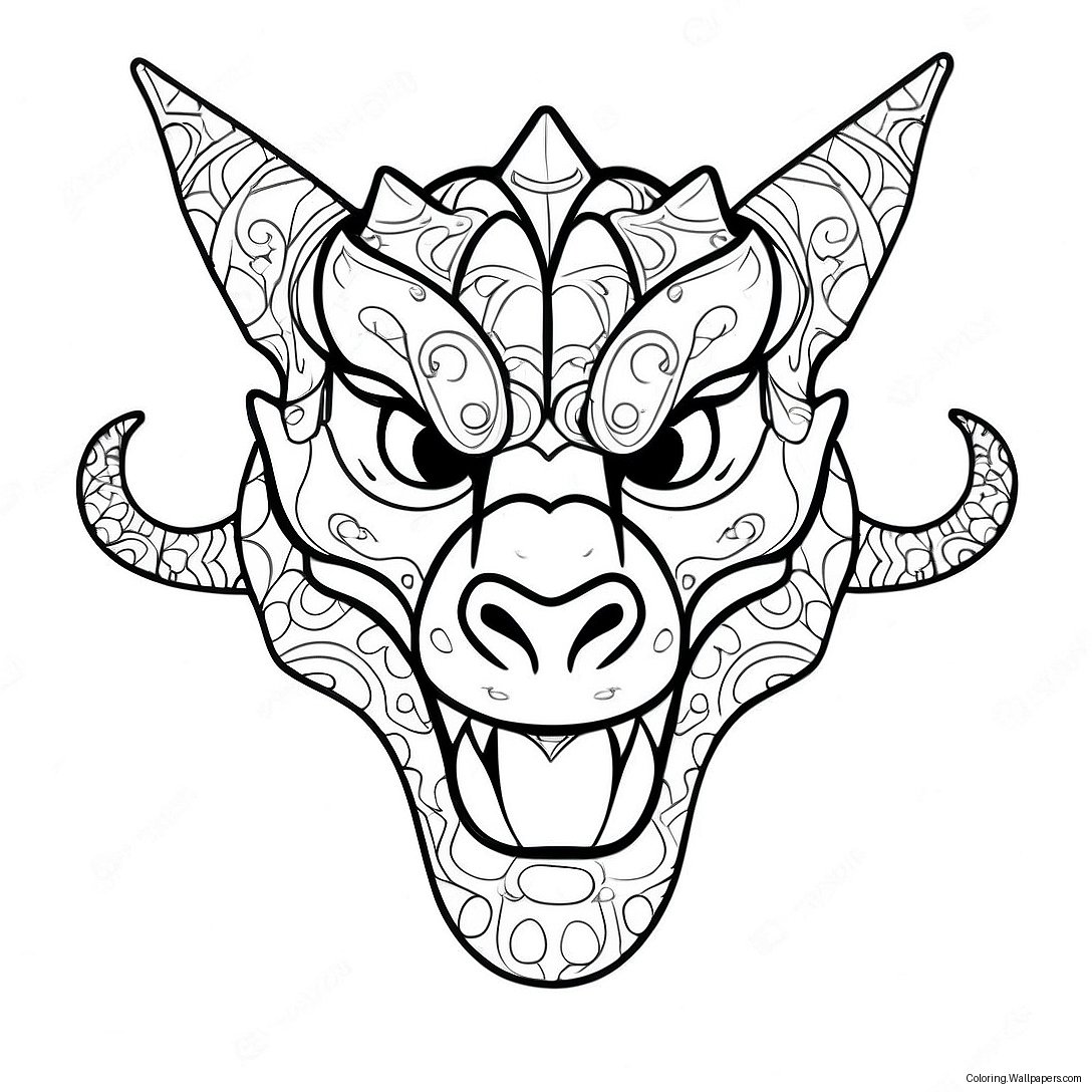 Dragon Head Coloring Page 42465