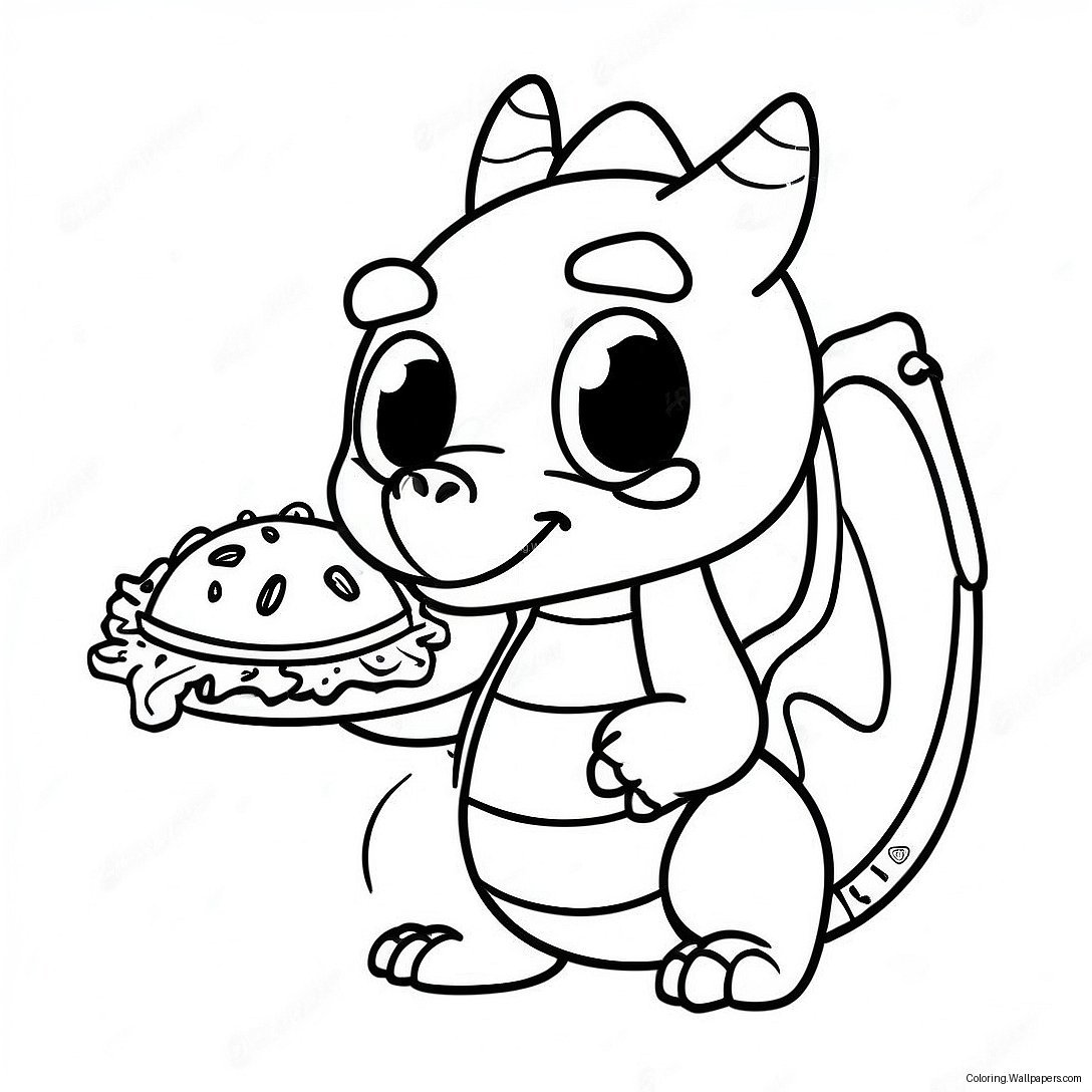 Dragons Love Tacos Coloring Page 14259