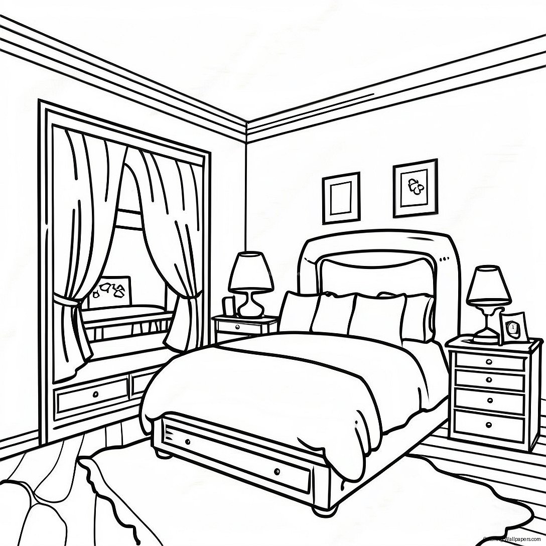 Dream Bedroom Coloring Page 40303