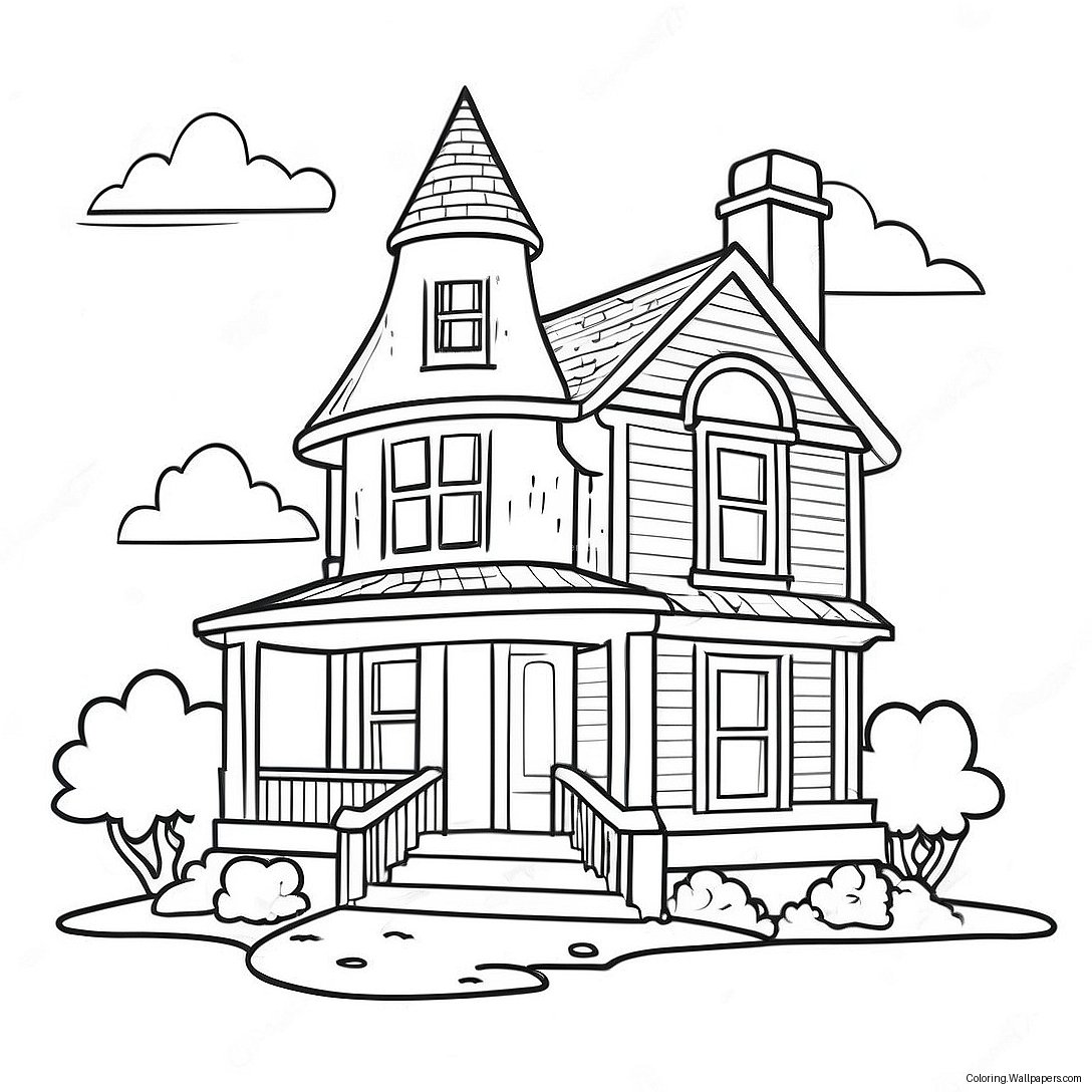 Dream House Coloring Page 32993