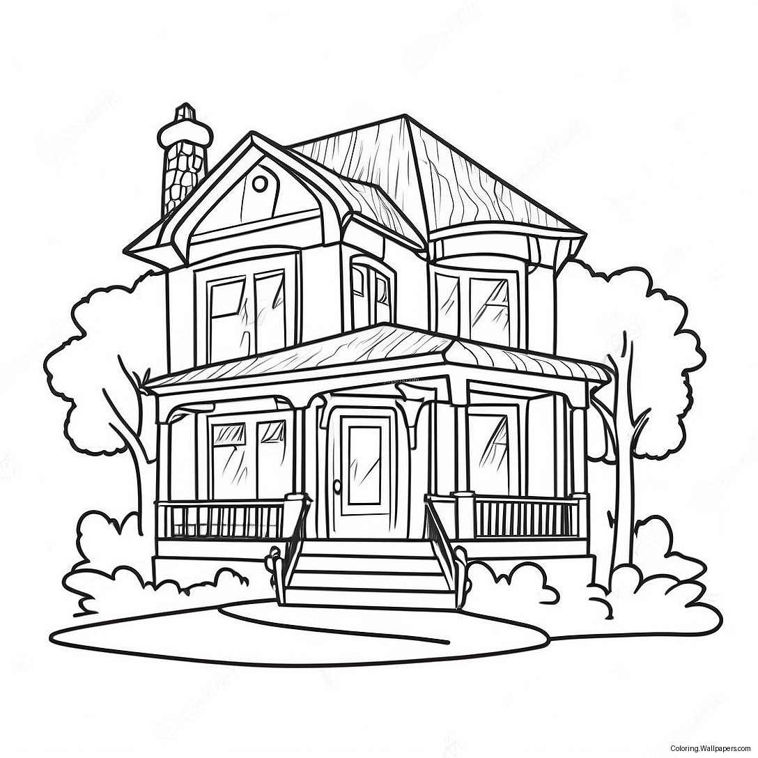 Dream House Coloring Page 32994