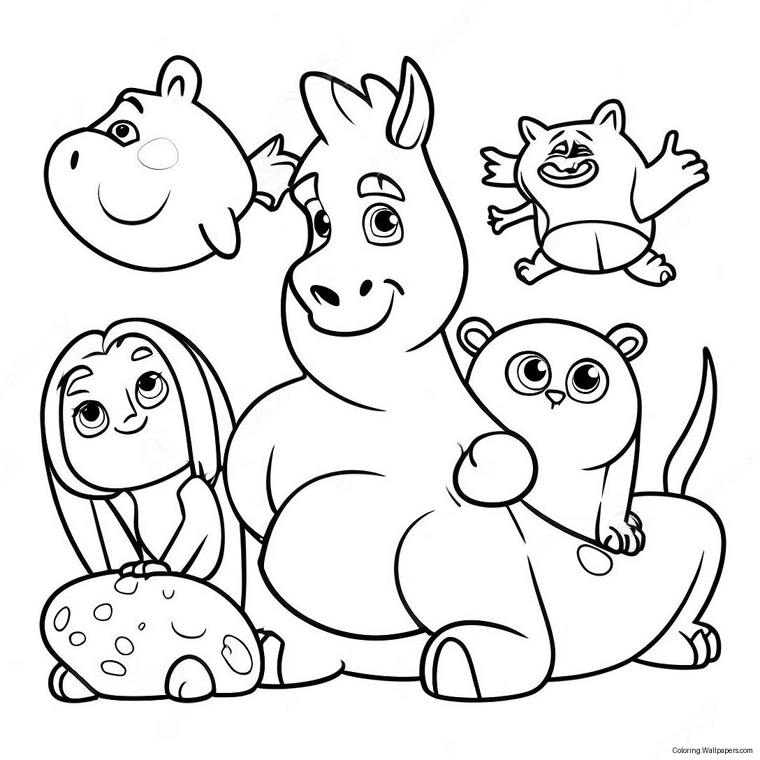 Dreamworks Characters Coloring Page 19666