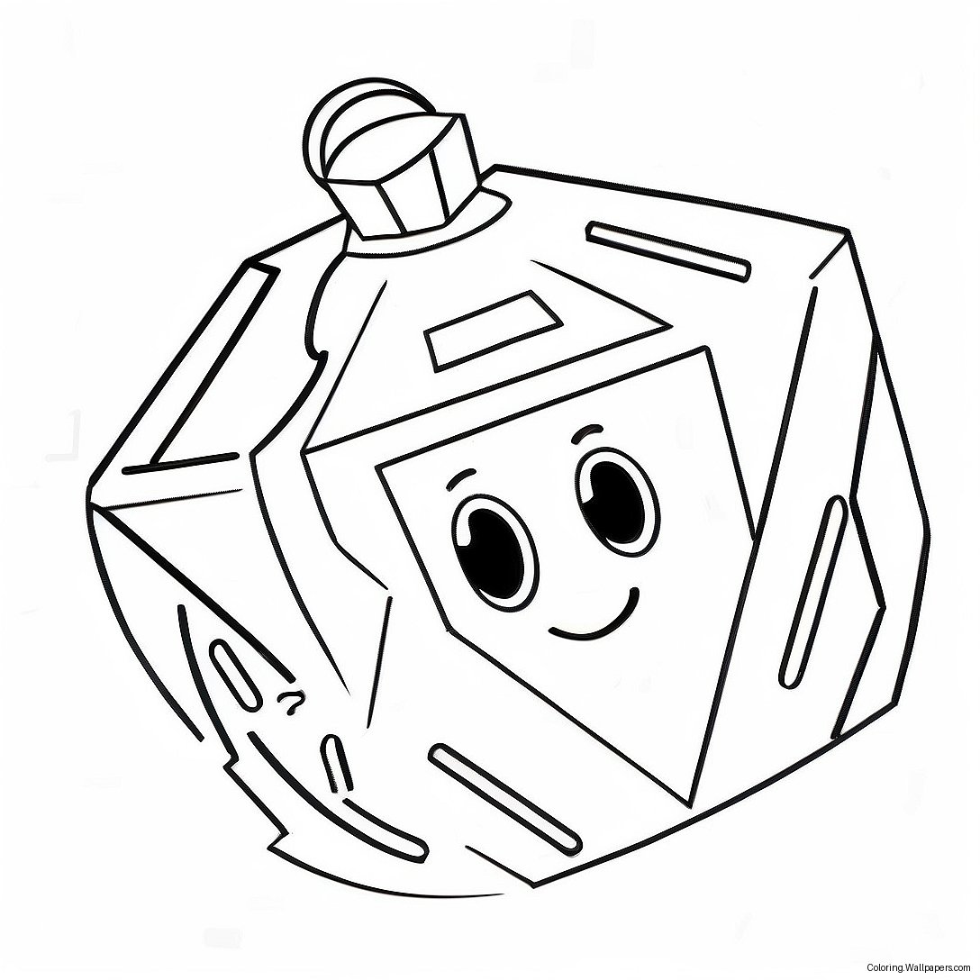 Dreidel Hanukkah Coloring Page 17366