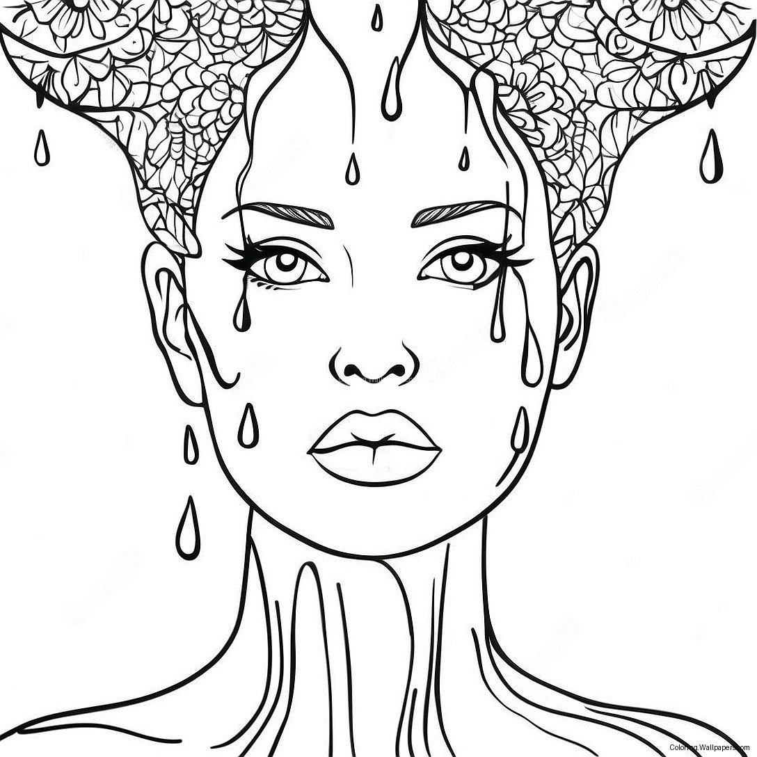 Drip Effect Coloring Page 54886