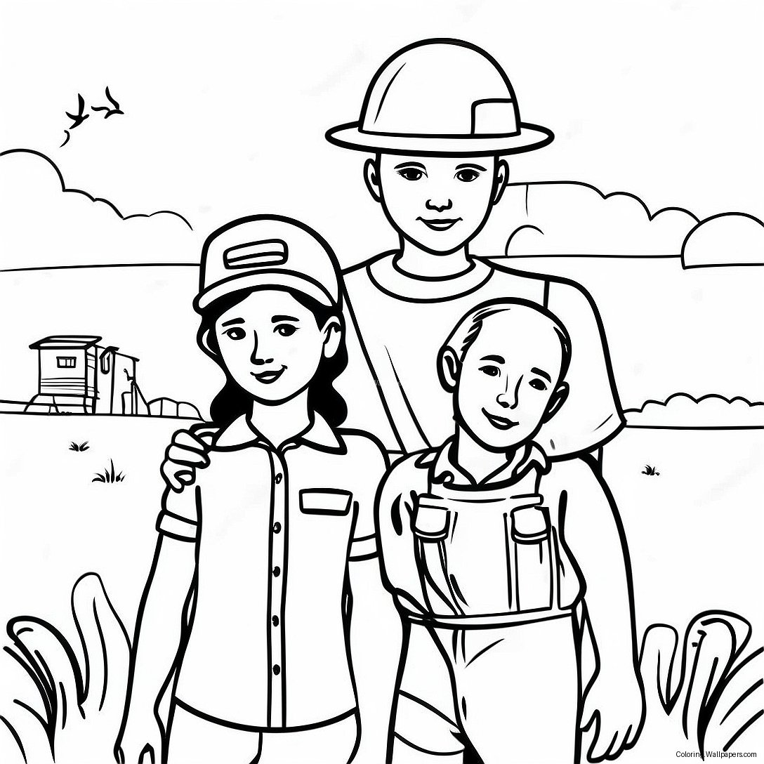 Dust Bowl Family Coloring Page 43458